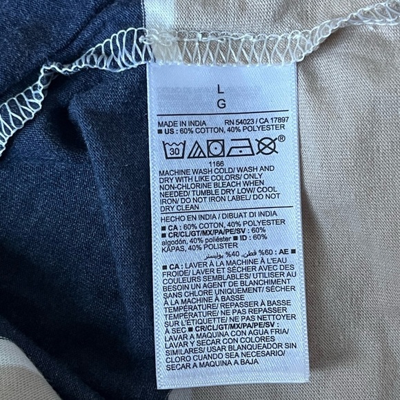 Old Navy Black and Beige Striped Tee - Picture 4 of 4